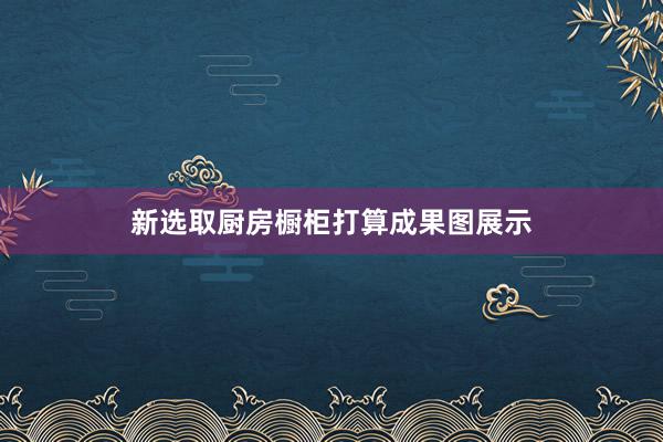 新选取厨房橱柜打算成果图展示